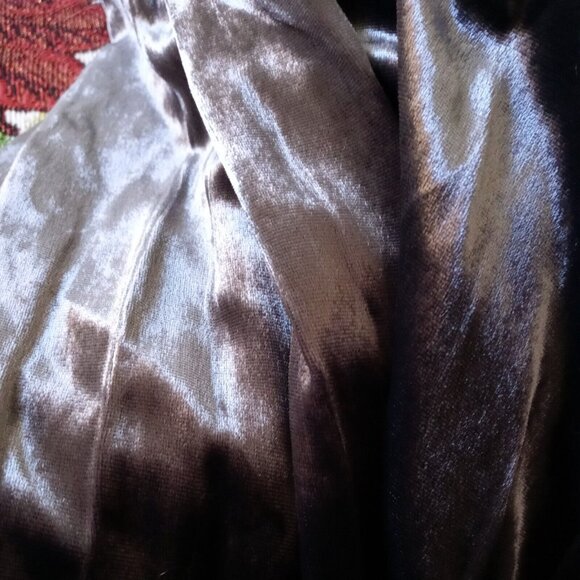 Anthropologie Eva Franco Velvet Dress Size 2 Gray - Picture 7 of 10